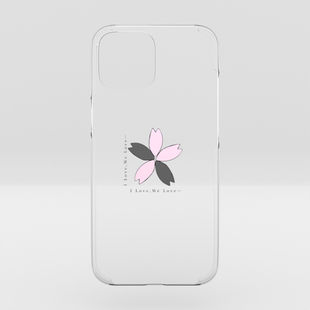 なるせ桜子オリジナルデザインクリアスマホケース-iPhone対応型-