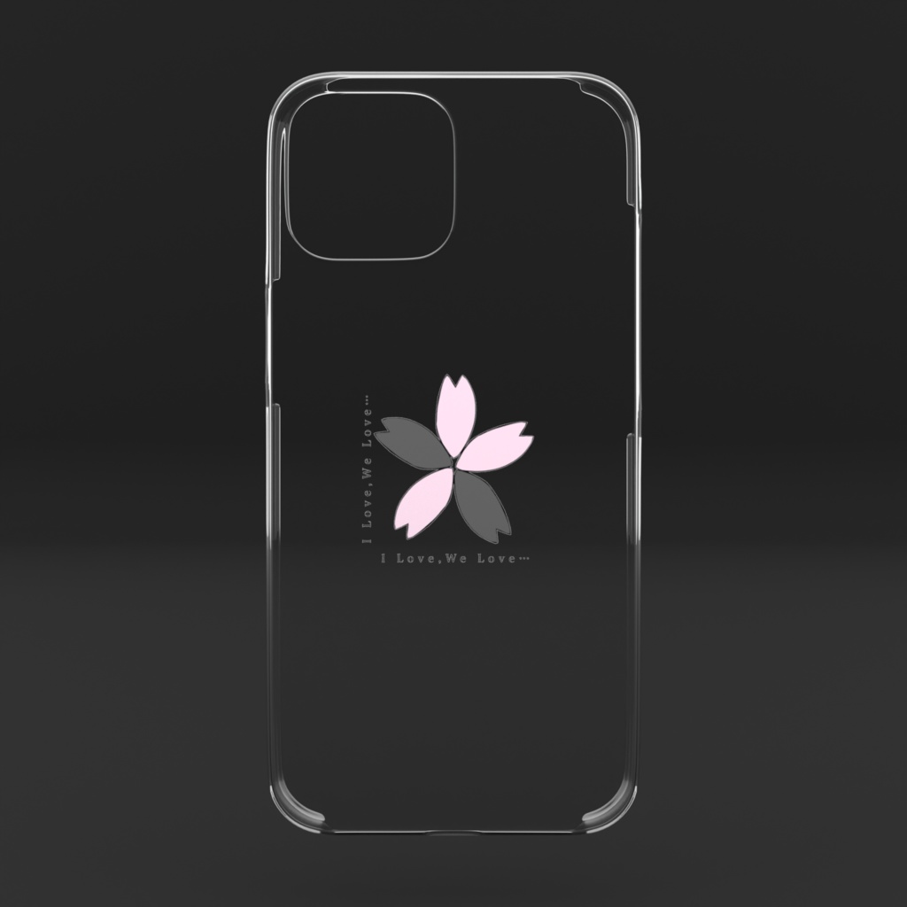 なるせ桜子オリジナルデザインクリアスマホケース-iPhone対応型-