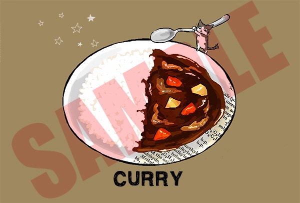カレー猫のポストカード