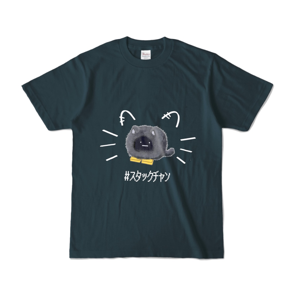  ｽﾀｯｸﾁｬﾝネコミミほっかむりTシャツ