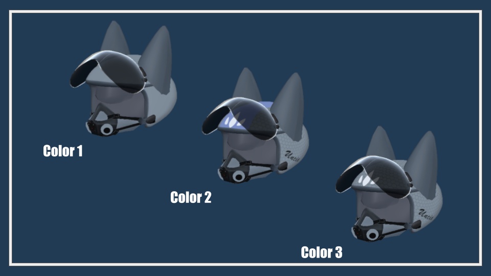 【アンシア・グリフォネット】パイロットヘルメット+呼吸ユニットUBU-20【VRChat】