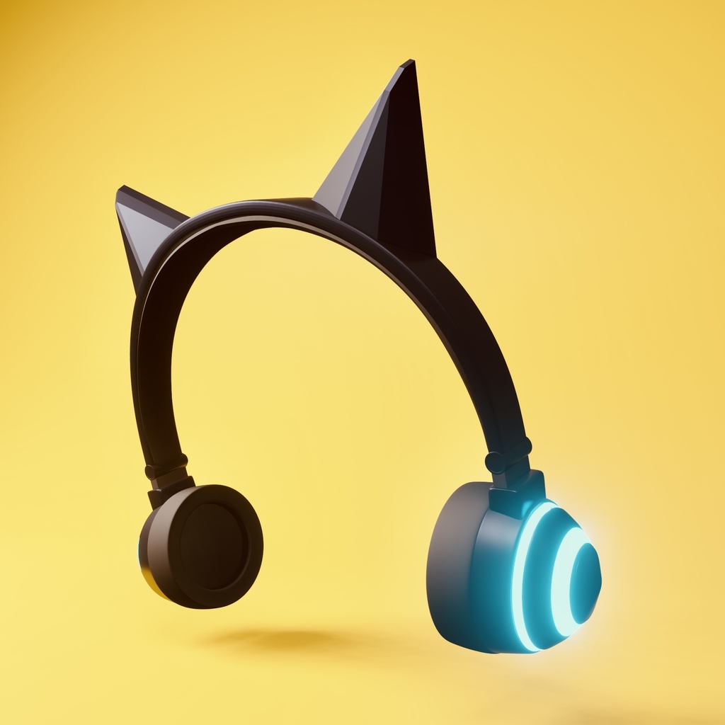 【3Dモデル】猫耳ヘッドフォン Unity HDRP対応