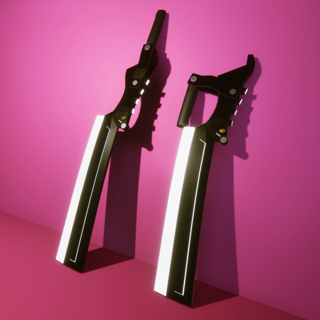 fbxモデル 変形ブレードアックス『hibari』【オリジナル武器】