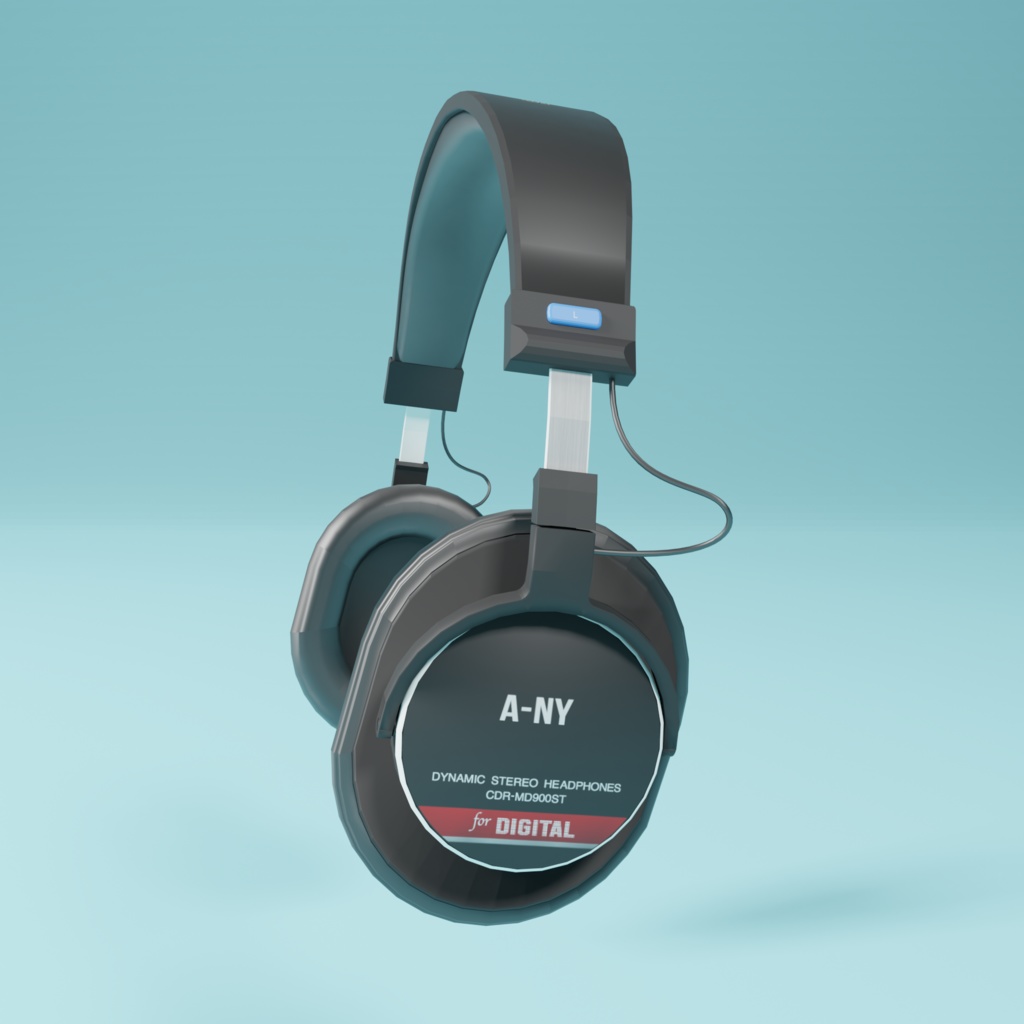 【3Dモデル】レコーディング用ヘッドフォン 900ST風 HDRP対応