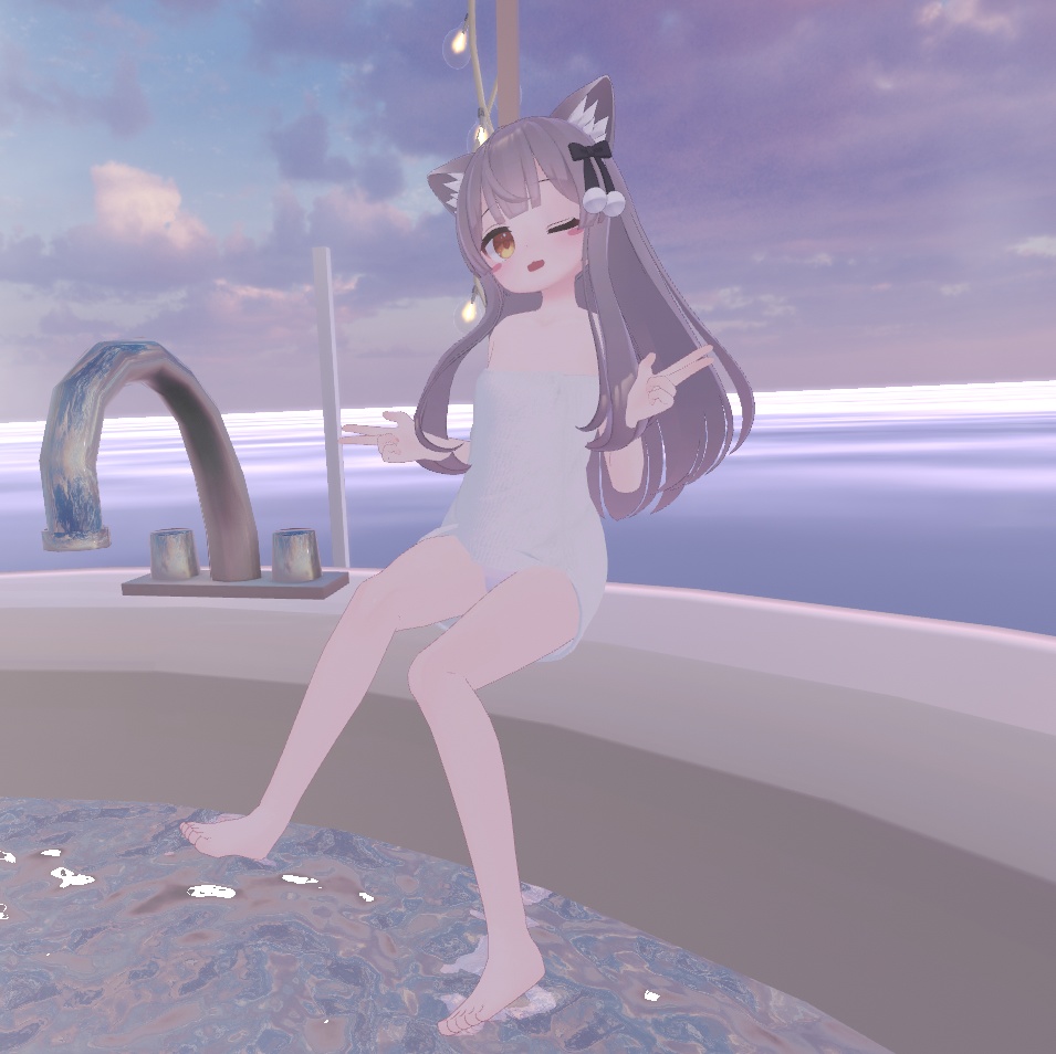 『バスタオル』こまどアバター対応衣装、おまけシェイプキー付き