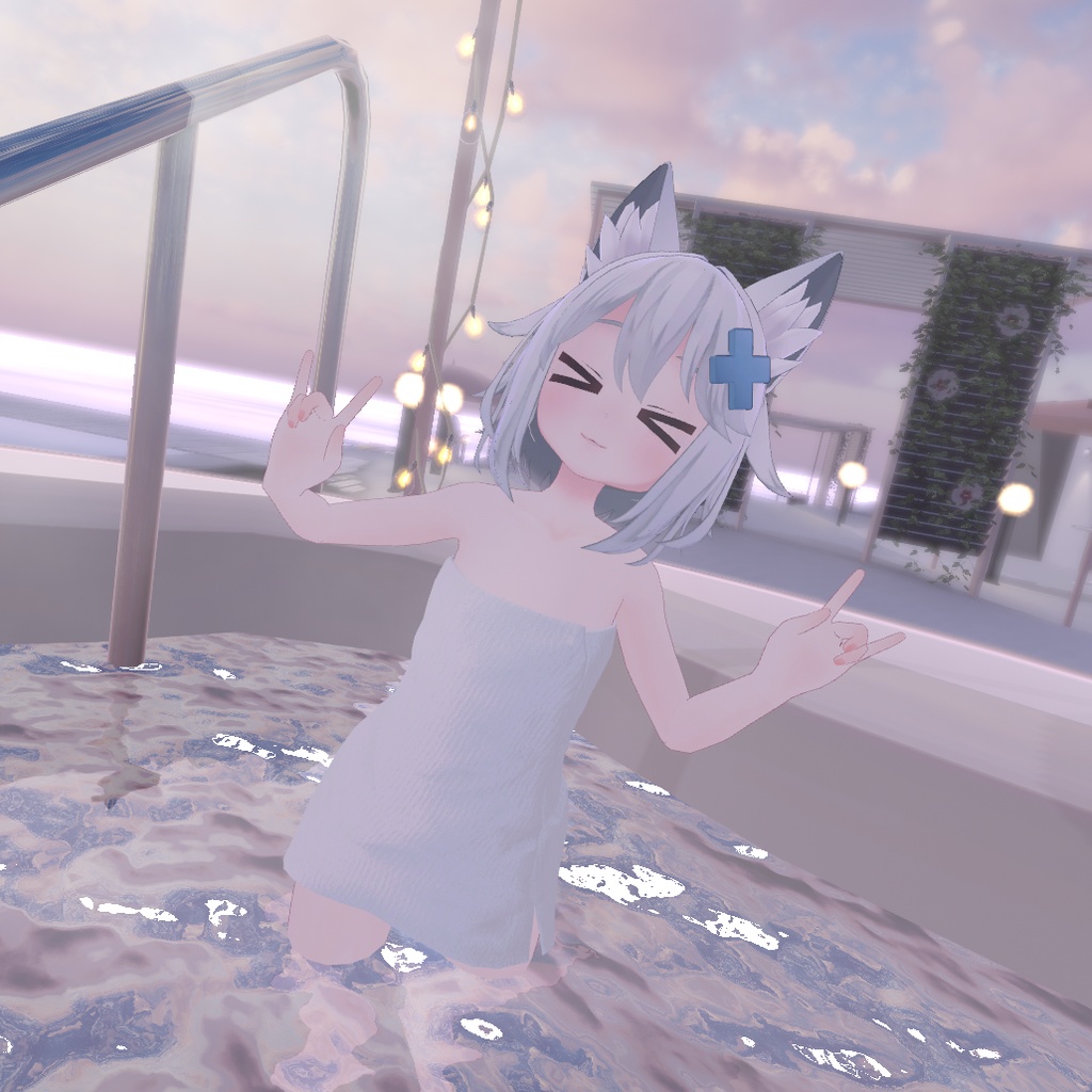 『バスタオル』こまどアバター対応衣装、おまけシェイプキー付き