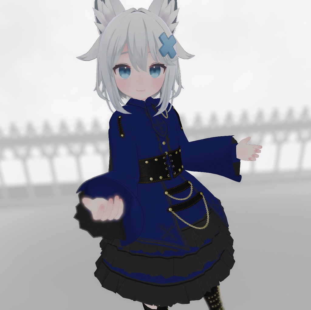 『GothicLeatherCorsetDress ゴシックレザーコルセットドレス』複数アバター対応衣装