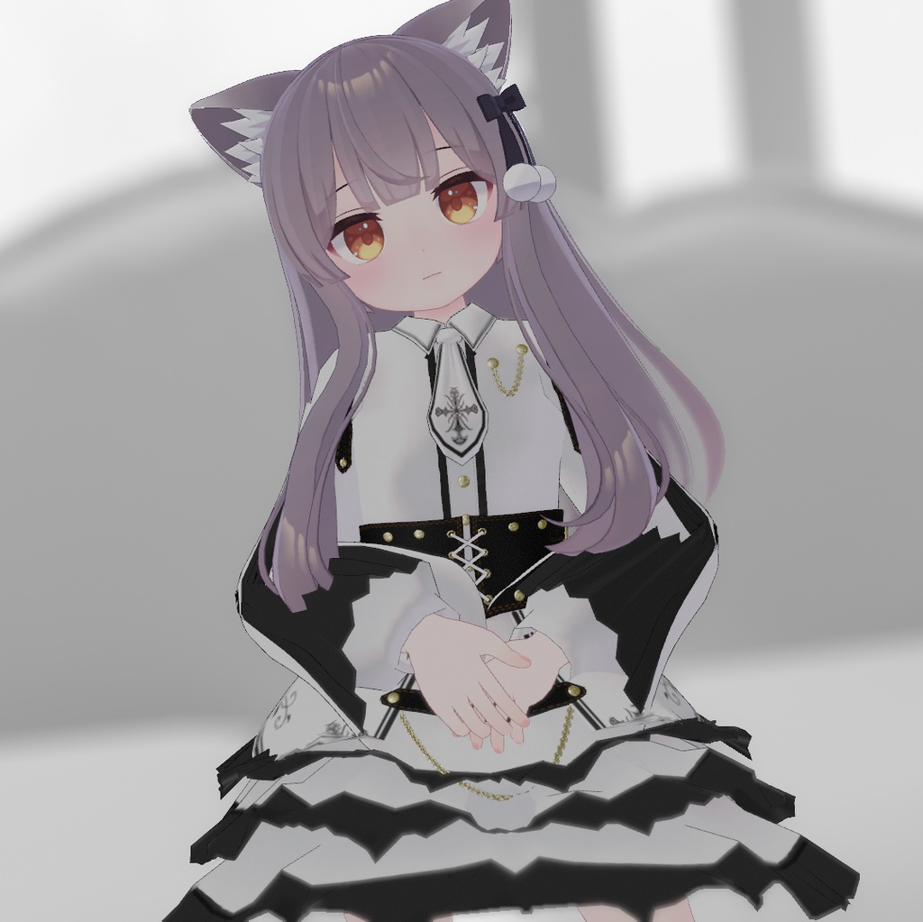 『GothicLeatherCorsetDress ゴシックレザーコルセットドレス』複数アバター対応衣装