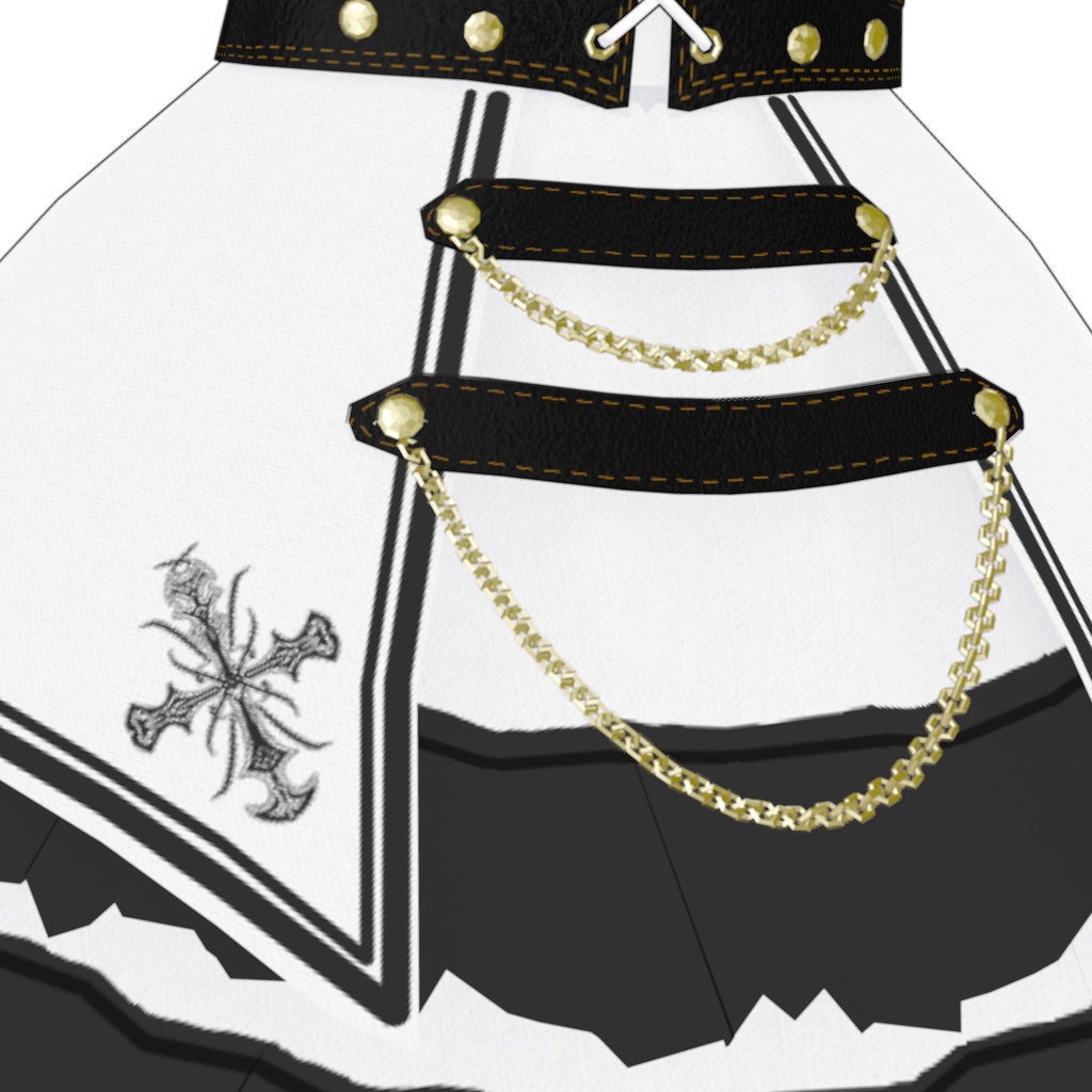 『GothicLeatherCorsetDress ゴシックレザーコルセットドレス』複数アバター対応衣装