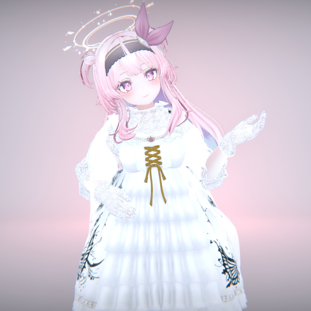 『See-through Gothic one-piece シースルーゴシックワンピース』複数アバター対応衣装