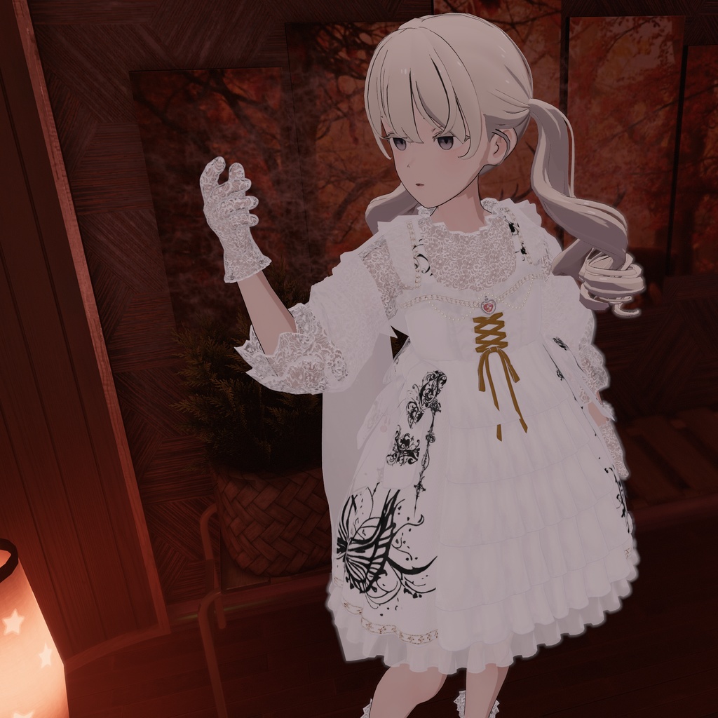 『See-through Gothic one-piece シースルーゴシックワンピース』複数アバター対応衣装