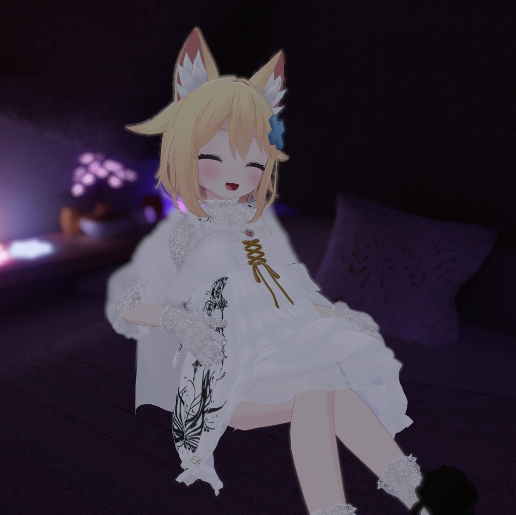 『See-through Gothic one-piece シースルーゴシックワンピース』複数アバター対応衣装