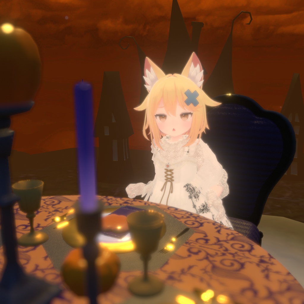 『See-through Gothic one-piece シースルーゴシックワンピース』複数アバター対応衣装