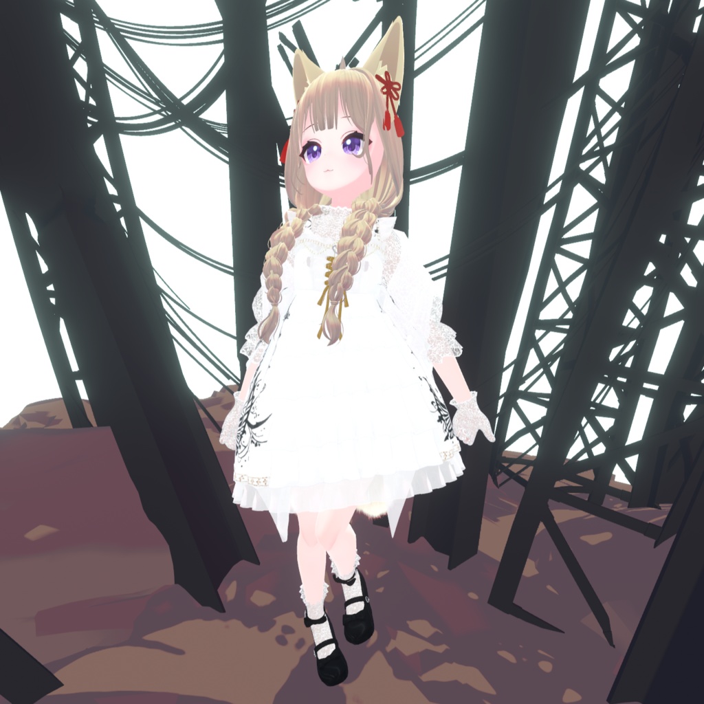 『See-through Gothic one-piece シースルーゴシックワンピース』複数アバター対応衣装