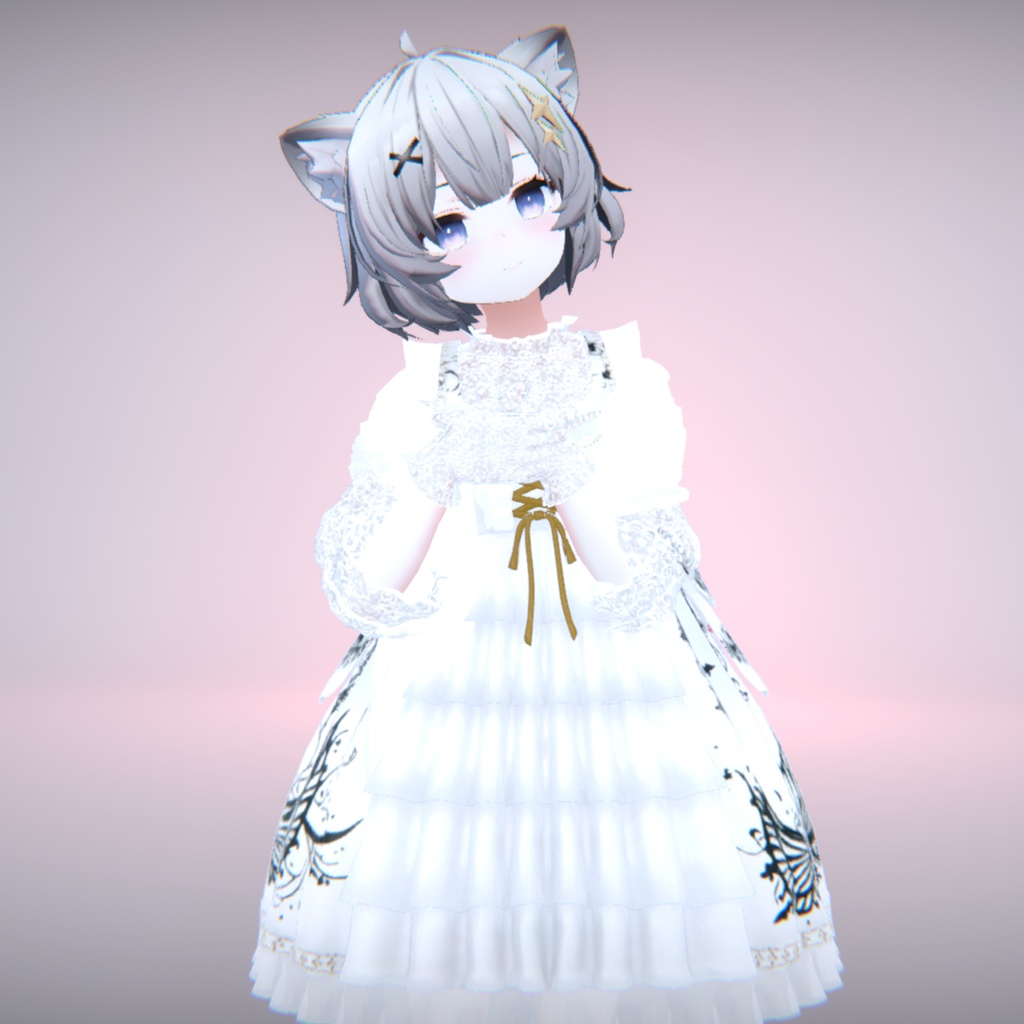 『See-through Gothic one-piece シースルーゴシックワンピース』複数アバター対応衣装