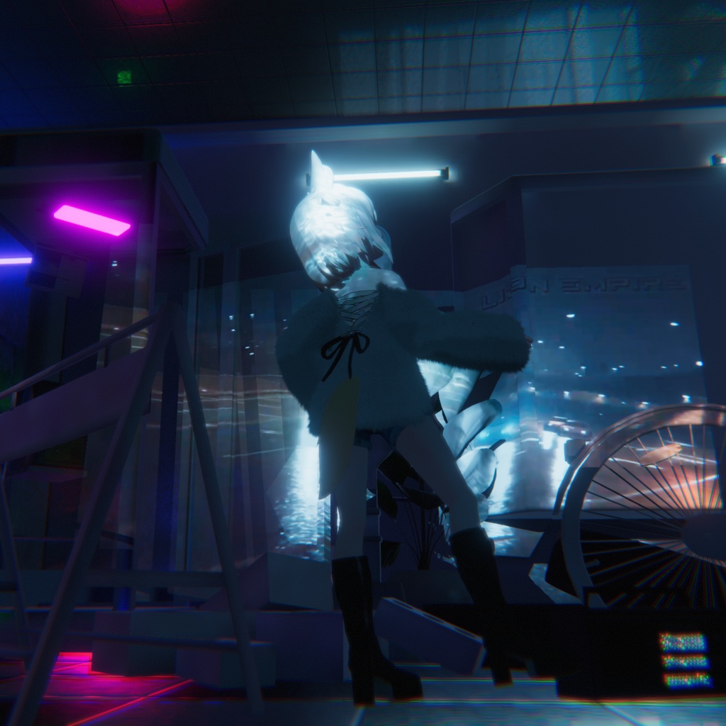 『Lace up off shoulder レースアップオフショルダー』複数アバター対応衣装