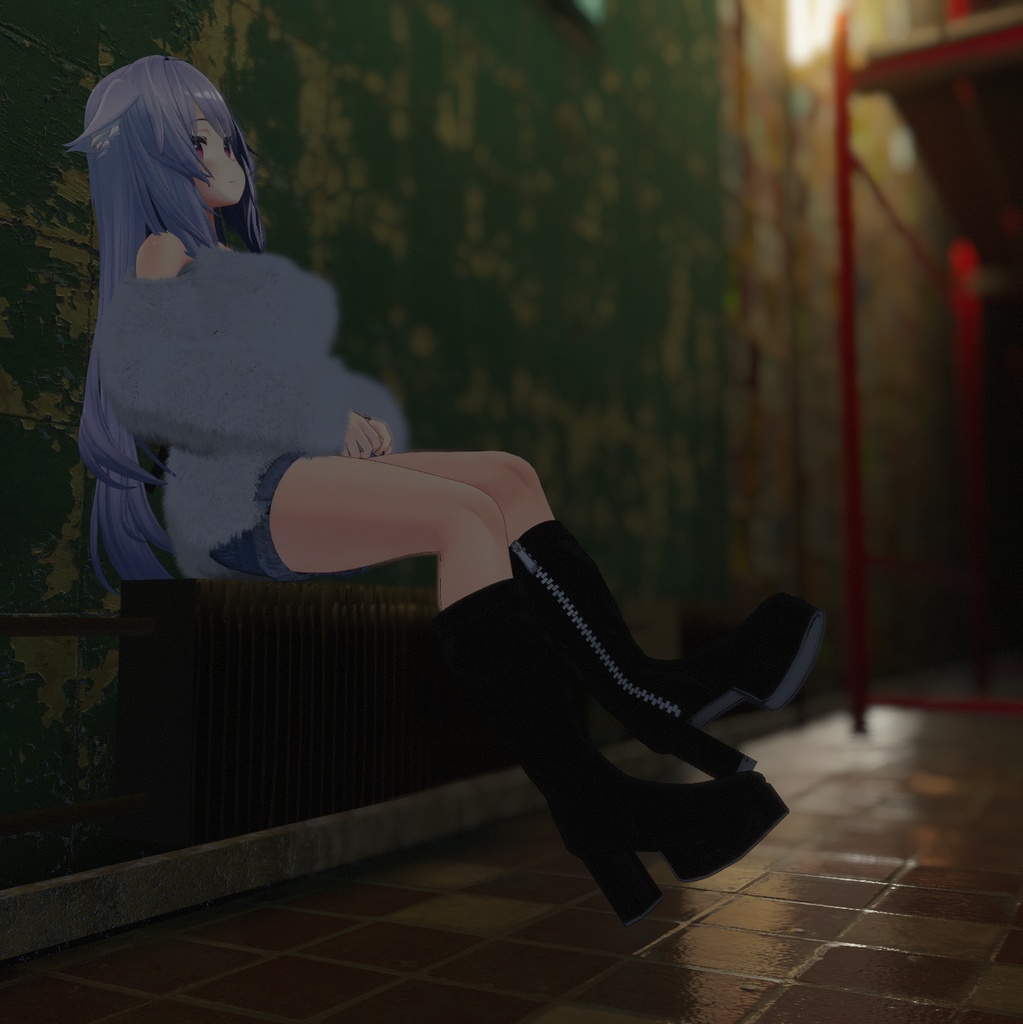 『Lace up off shoulder レースアップオフショルダー』複数アバター対応衣装