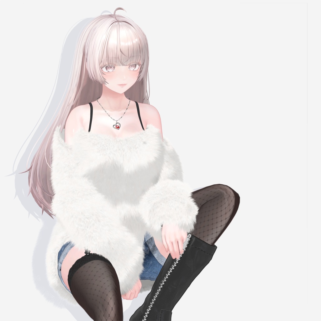 『Lace up off shoulder レースアップオフショルダー』複数アバター対応衣装