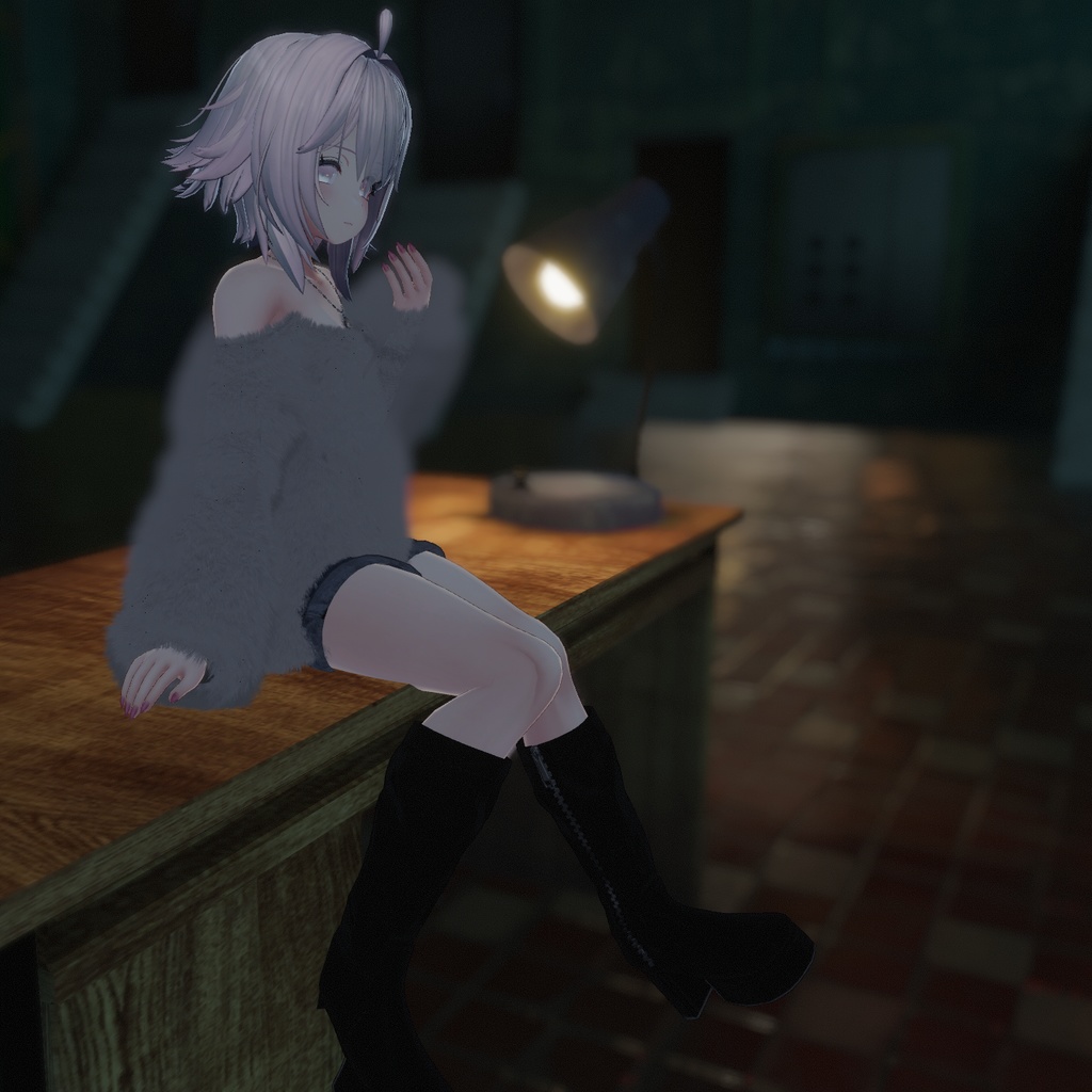 『Lace up off shoulder レースアップオフショルダー』複数アバター対応衣装