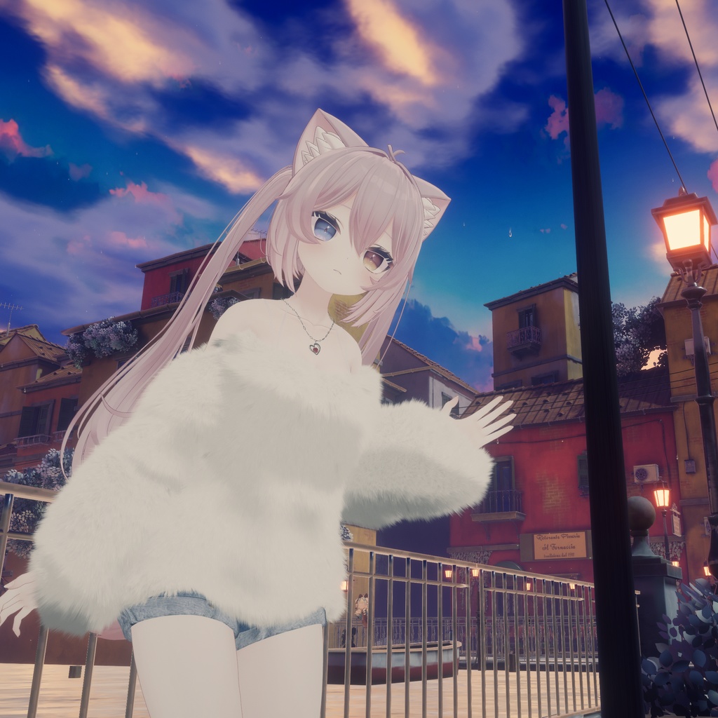 『Lace up off shoulder レースアップオフショルダー』複数アバター対応衣装