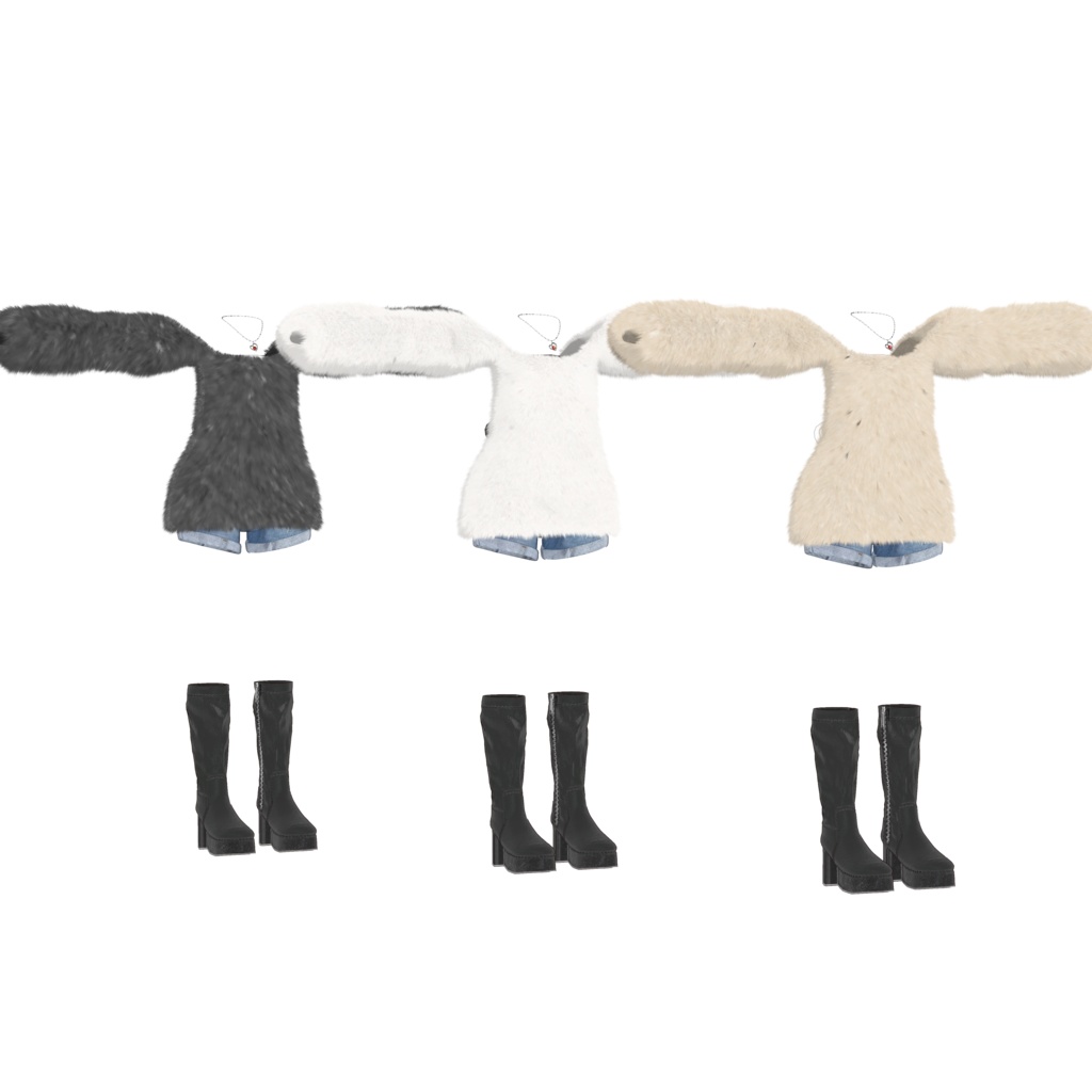 『Lace up off shoulder レースアップオフショルダー』複数アバター対応衣装