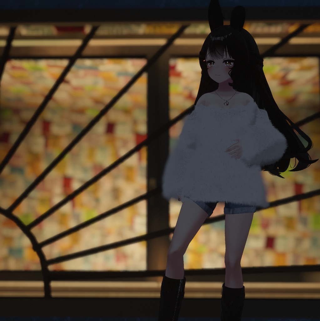 『Lace up off shoulder レースアップオフショルダー』複数アバター対応衣装