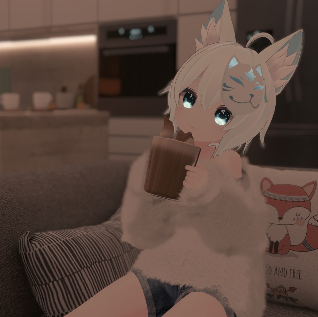 『Lace up off shoulder レースアップオフショルダー』複数アバター対応衣装