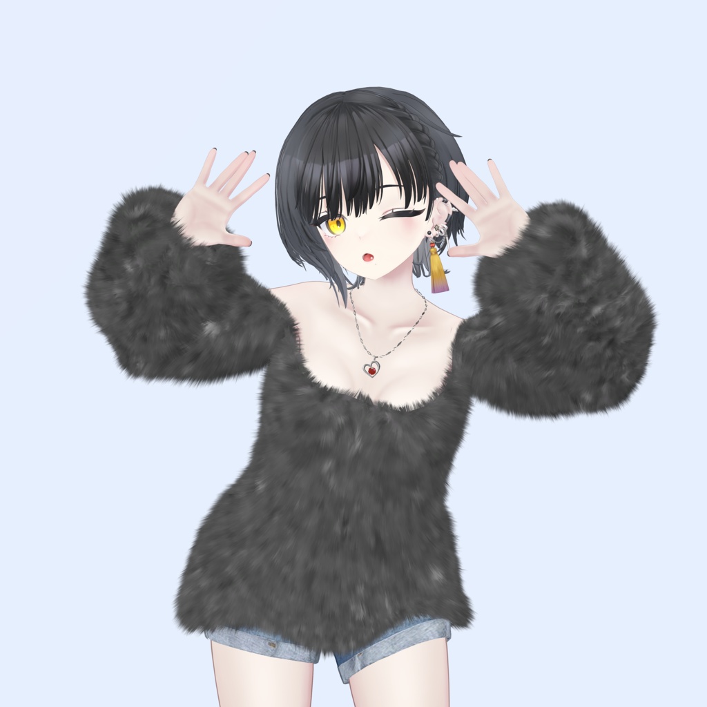 『Lace up off shoulder レースアップオフショルダー』複数アバター対応衣装