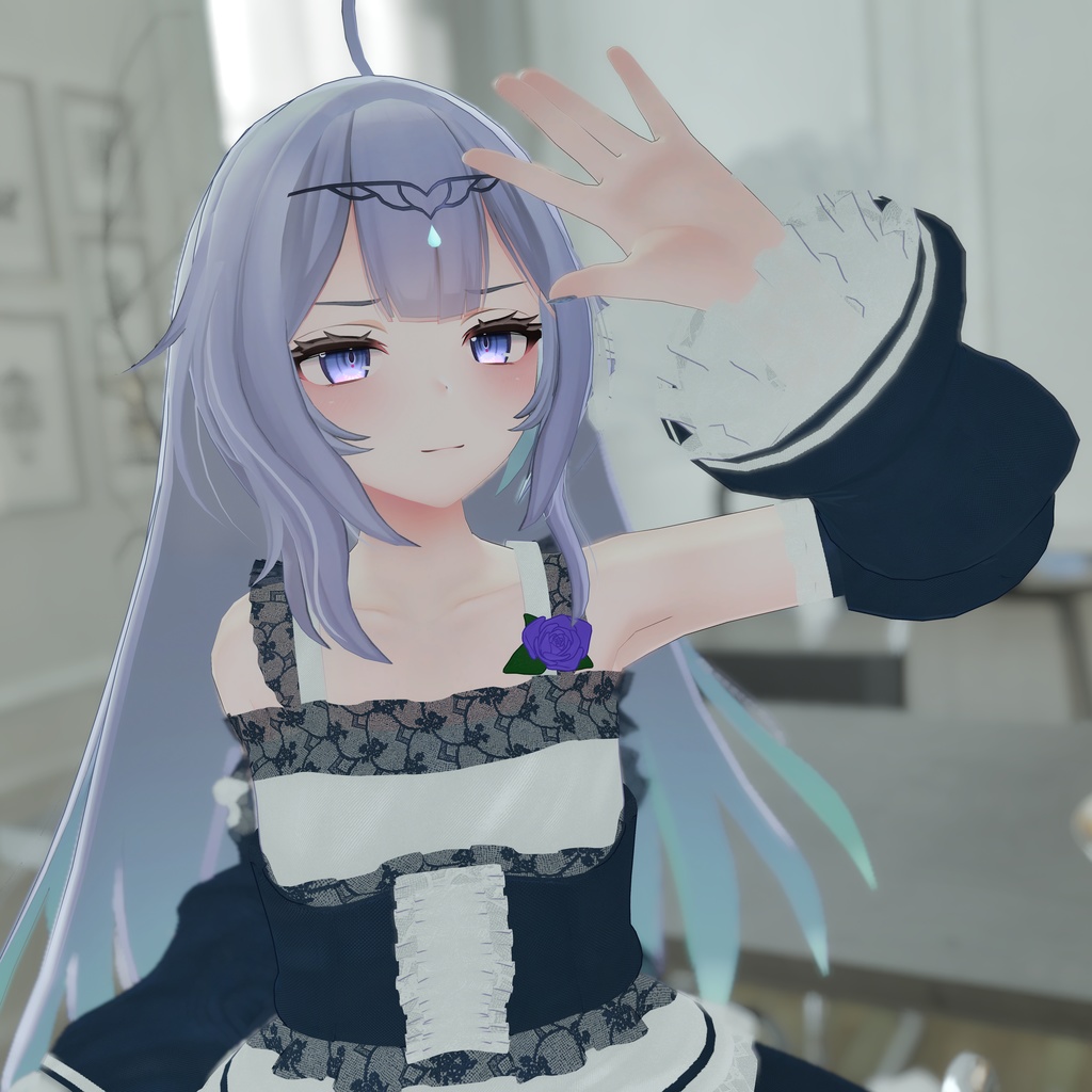 『Fishtail Frill Dress フィッシュテールフリルドレス』複数アバター対応衣装