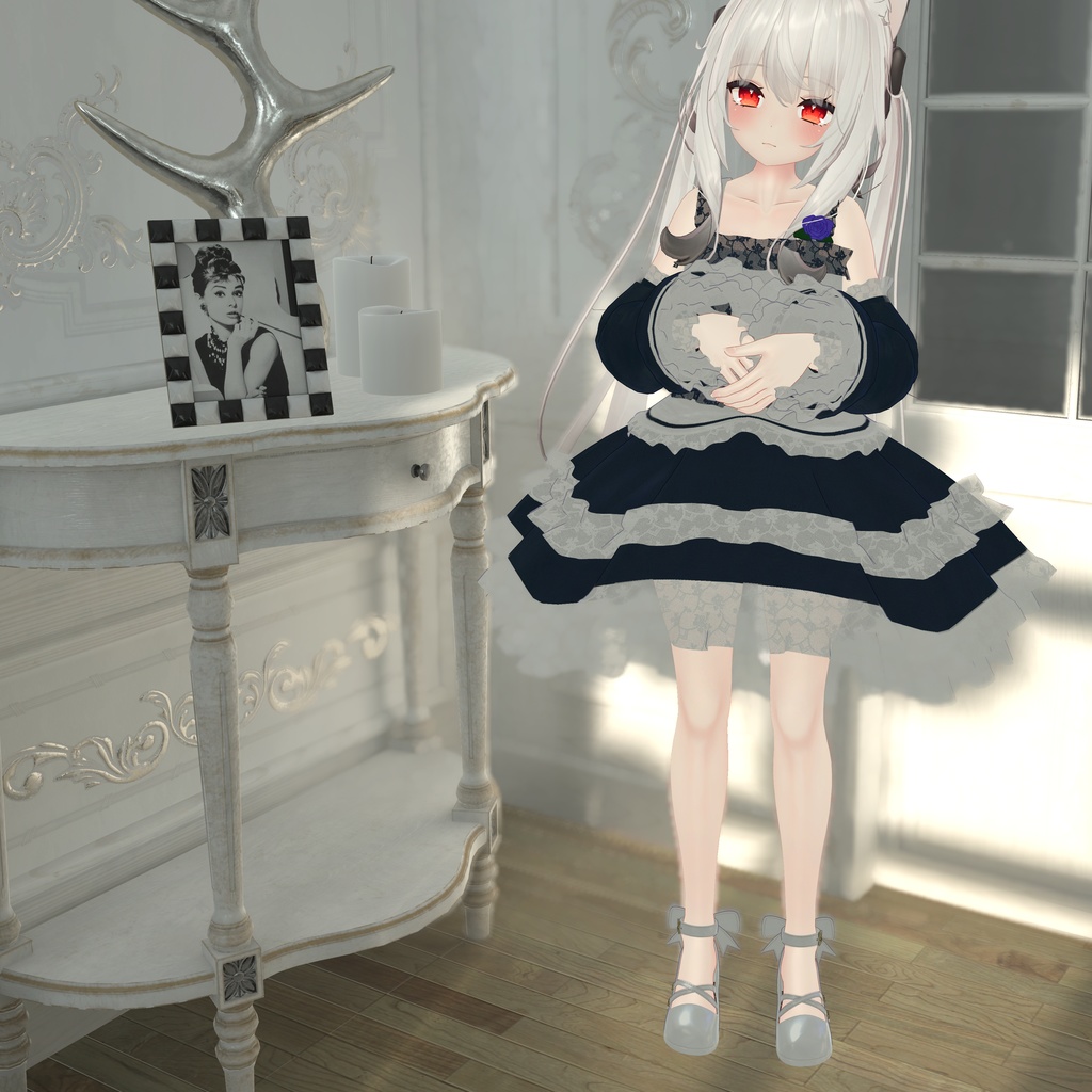 『Fishtail Frill Dress フィッシュテールフリルドレス』複数アバター対応衣装