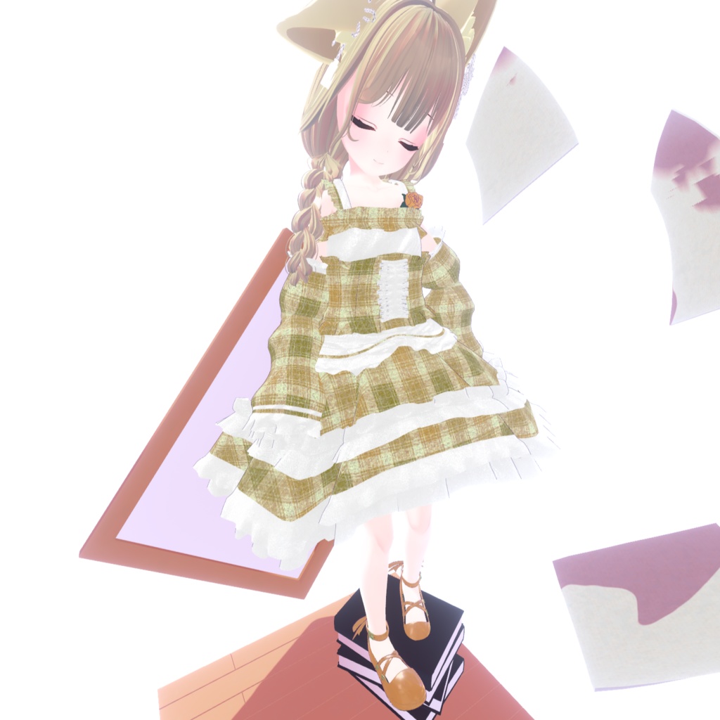 『Fishtail Frill Dress フィッシュテールフリルドレス』複数アバター対応衣装