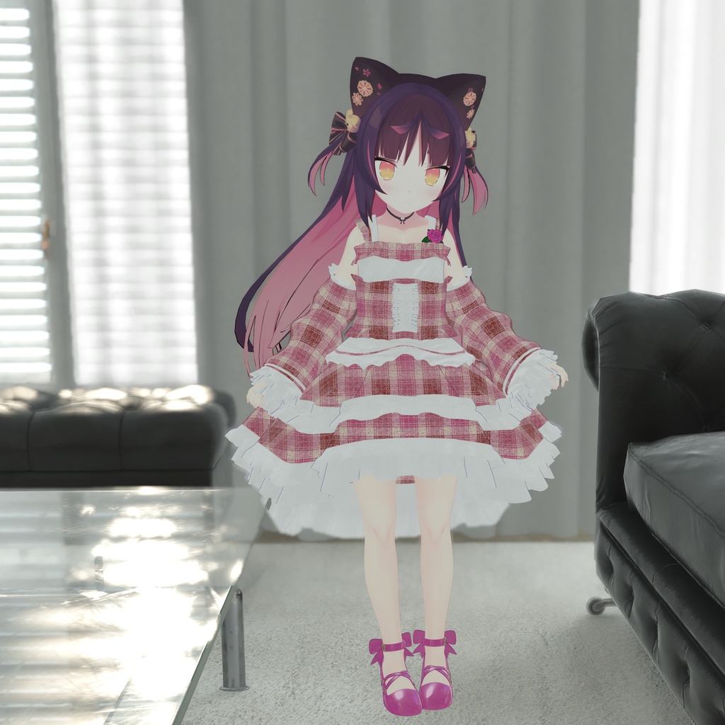 『Fishtail Frill Dress フィッシュテールフリルドレス』複数アバター対応衣装