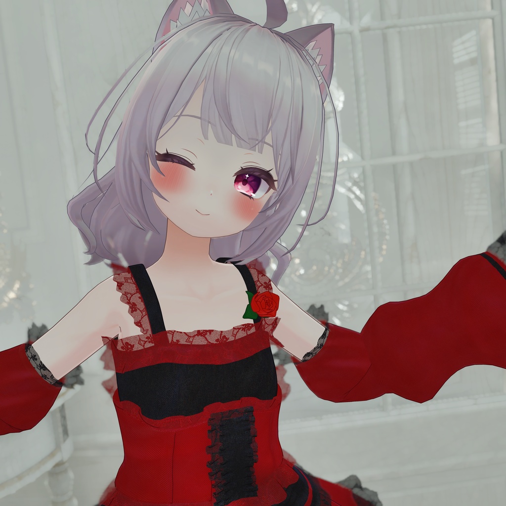 『Fishtail Frill Dress フィッシュテールフリルドレス』複数アバター対応衣装