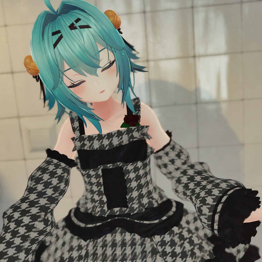 『Fishtail Frill Dress フィッシュテールフリルドレス』複数アバター対応衣装