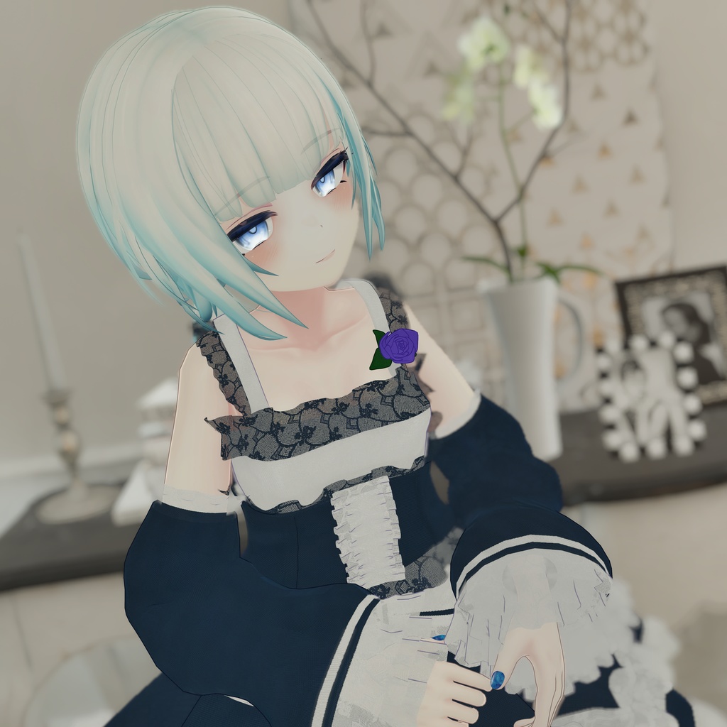 『Fishtail Frill Dress フィッシュテールフリルドレス』複数アバター対応衣装