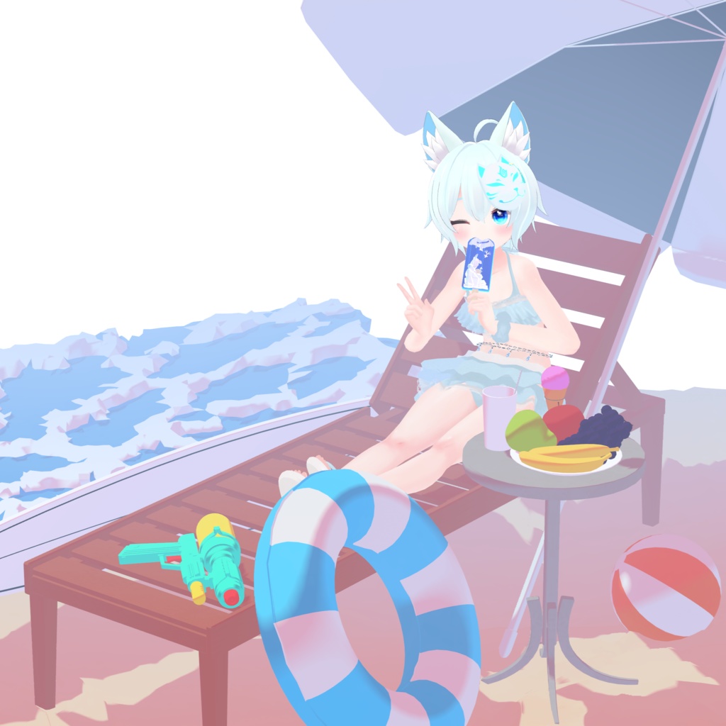 あまとうさぎ&ももね対応衣装『普通のフリル水着』