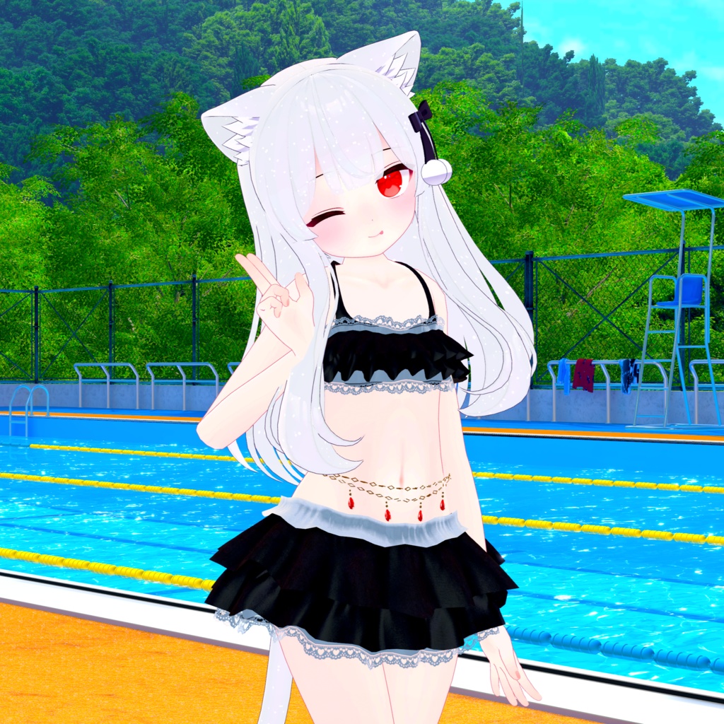 あまとうさぎ&ももね対応衣装『普通のフリル水着』