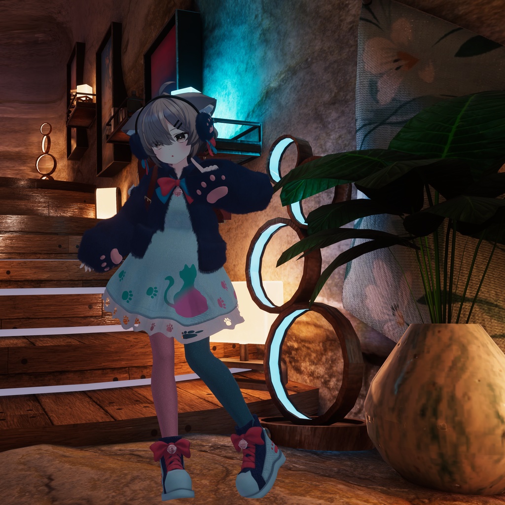 『PuffyCat パフィーキャット』複数アバター対応衣装