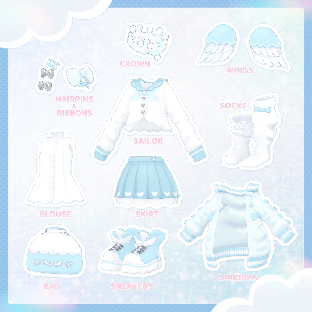 天使界隈『SailorTenshi せーらー天使』複数アバター対応衣装