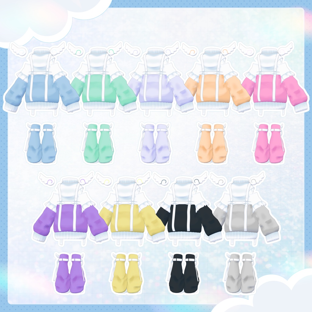 天使界隈シリーズ『JerseyTenshi じゃーじ天使』複数アバター対応衣装