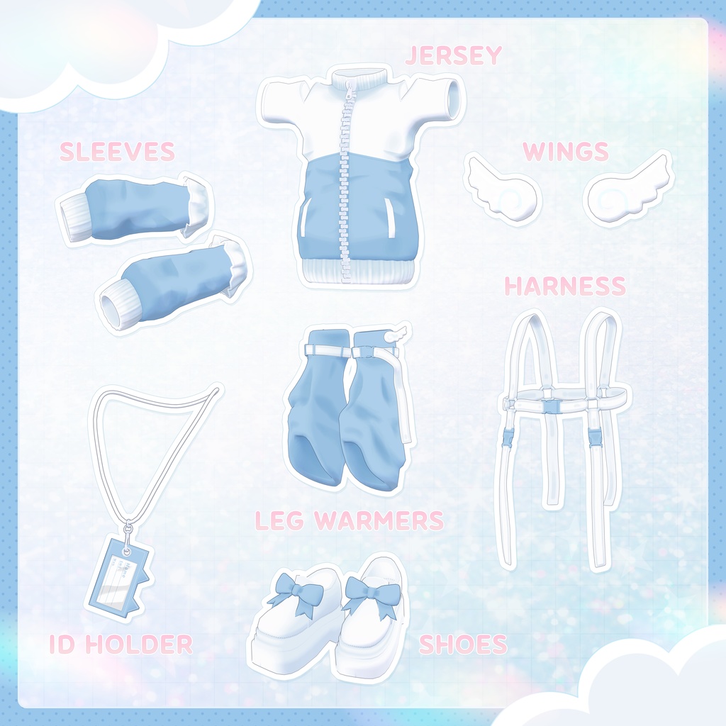 天使界隈シリーズ『JerseyTenshi じゃーじ天使』複数アバター対応衣装