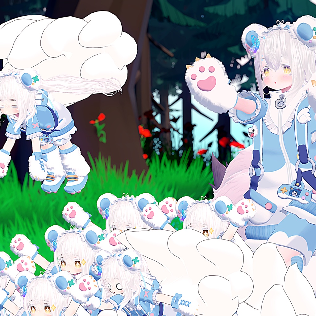 天使界隈シリーズ『Kumakko Tenshi くまっこ天使』複数アバター対応衣装