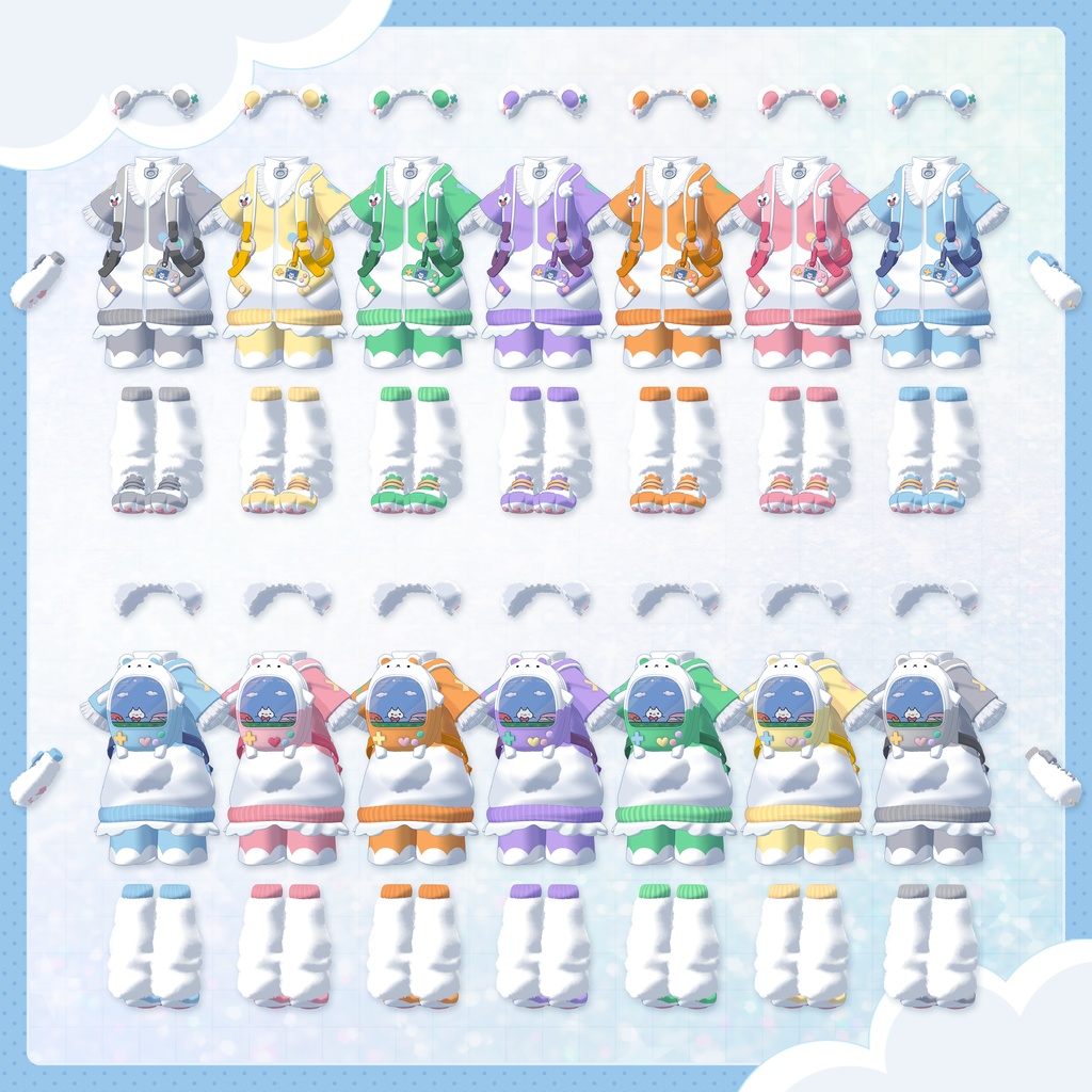 天使界隈シリーズ『Kumakko Tenshi くまっこ天使』複数アバター対応衣装