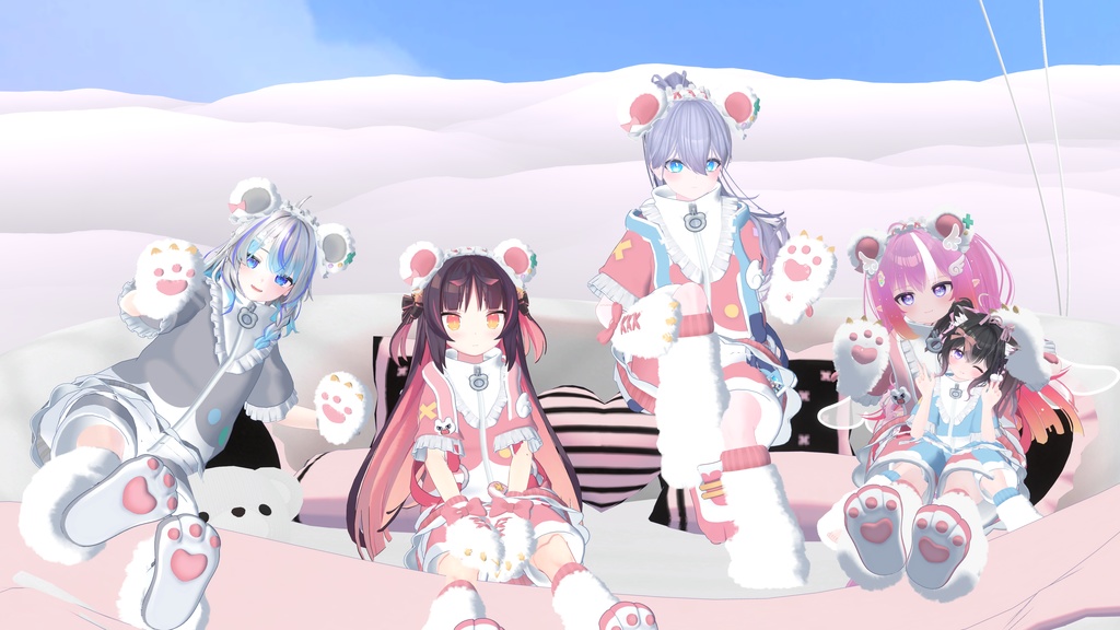 天使界隈シリーズ『Kumakko Tenshi くまっこ天使』複数アバター対応衣装