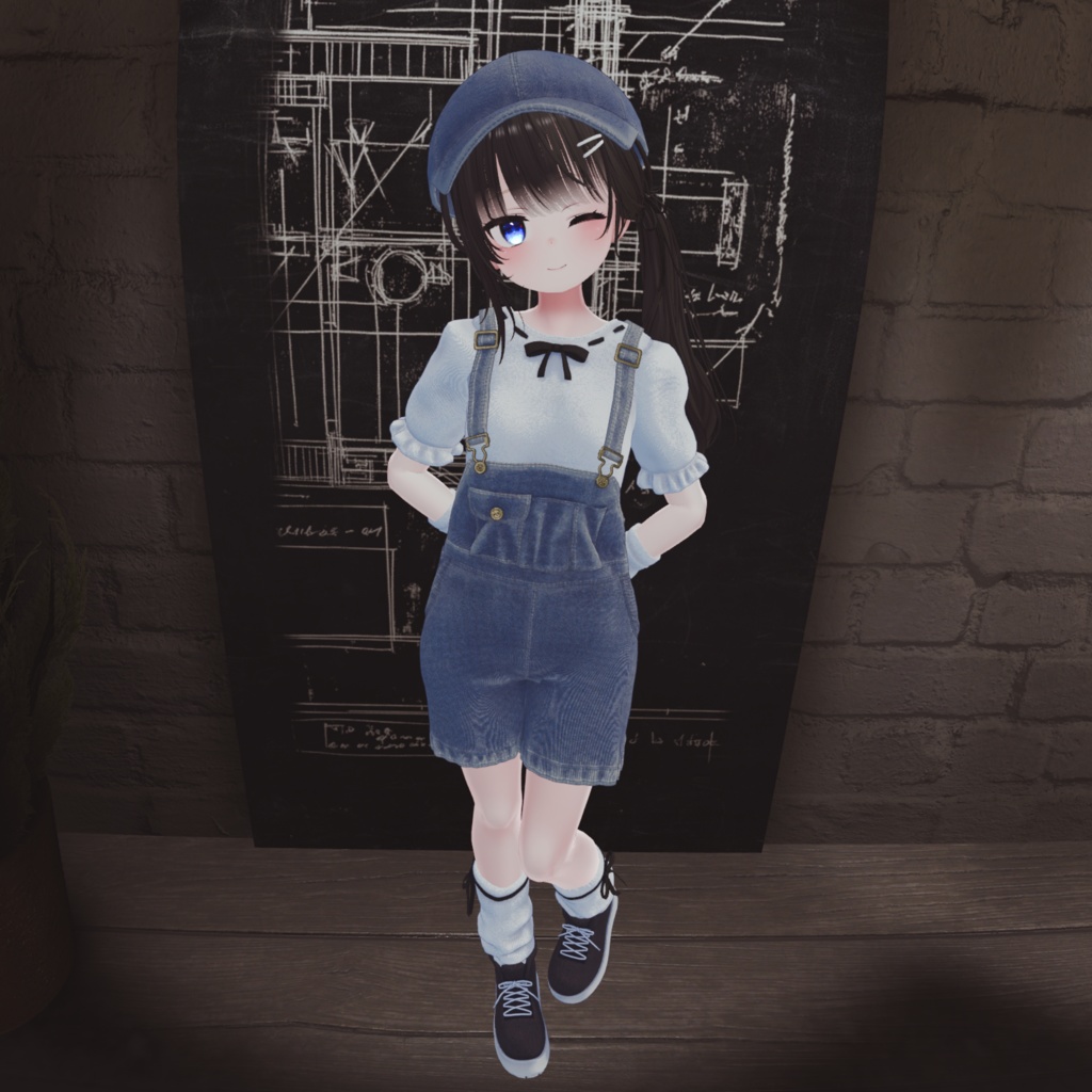 『お散歩デニムコーデ』複数アバター対応衣装