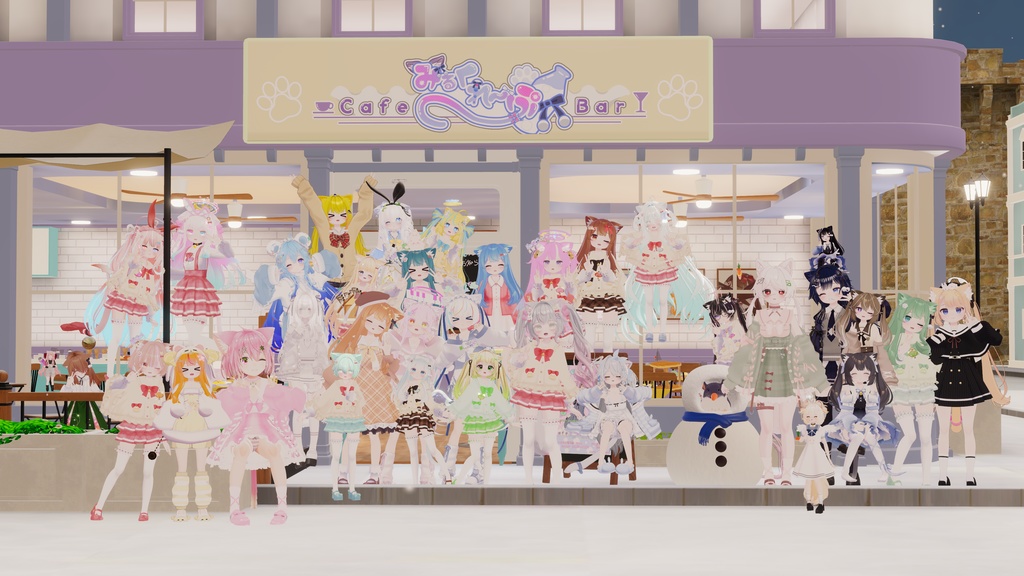 『ねこりぼんポンチョ NekoRibbonPoncho』複数アバター対応衣装