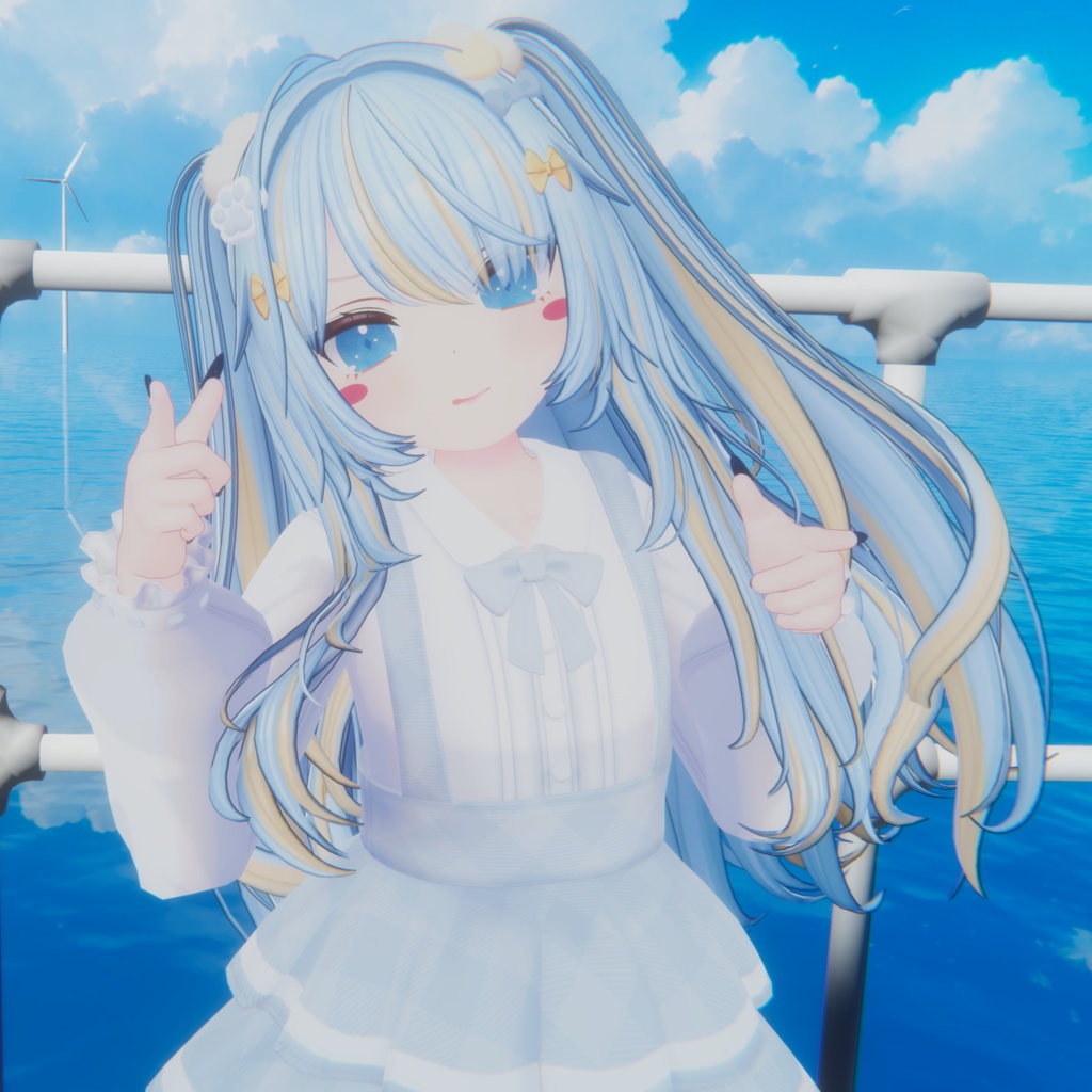 🎀プレゼント企画開催中🎀『ねこりぼんポンチョ NekoRibbonPoncho』複数アバター対応衣装