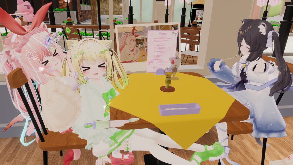 『ねこりぼんポンチョ NekoRibbonPoncho』複数アバター対応衣装