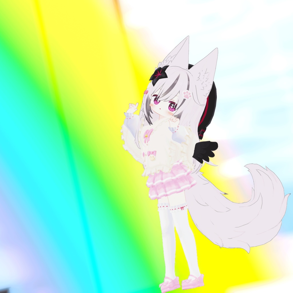 🎀プレゼント企画開催中🎀『ねこりぼんポンチョ NekoRibbonPoncho』複数アバター対応衣装