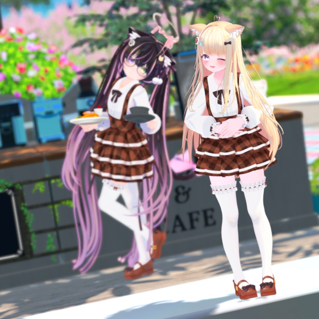 『ねこりぼんポンチョ NekoRibbonPoncho』複数アバター対応衣装